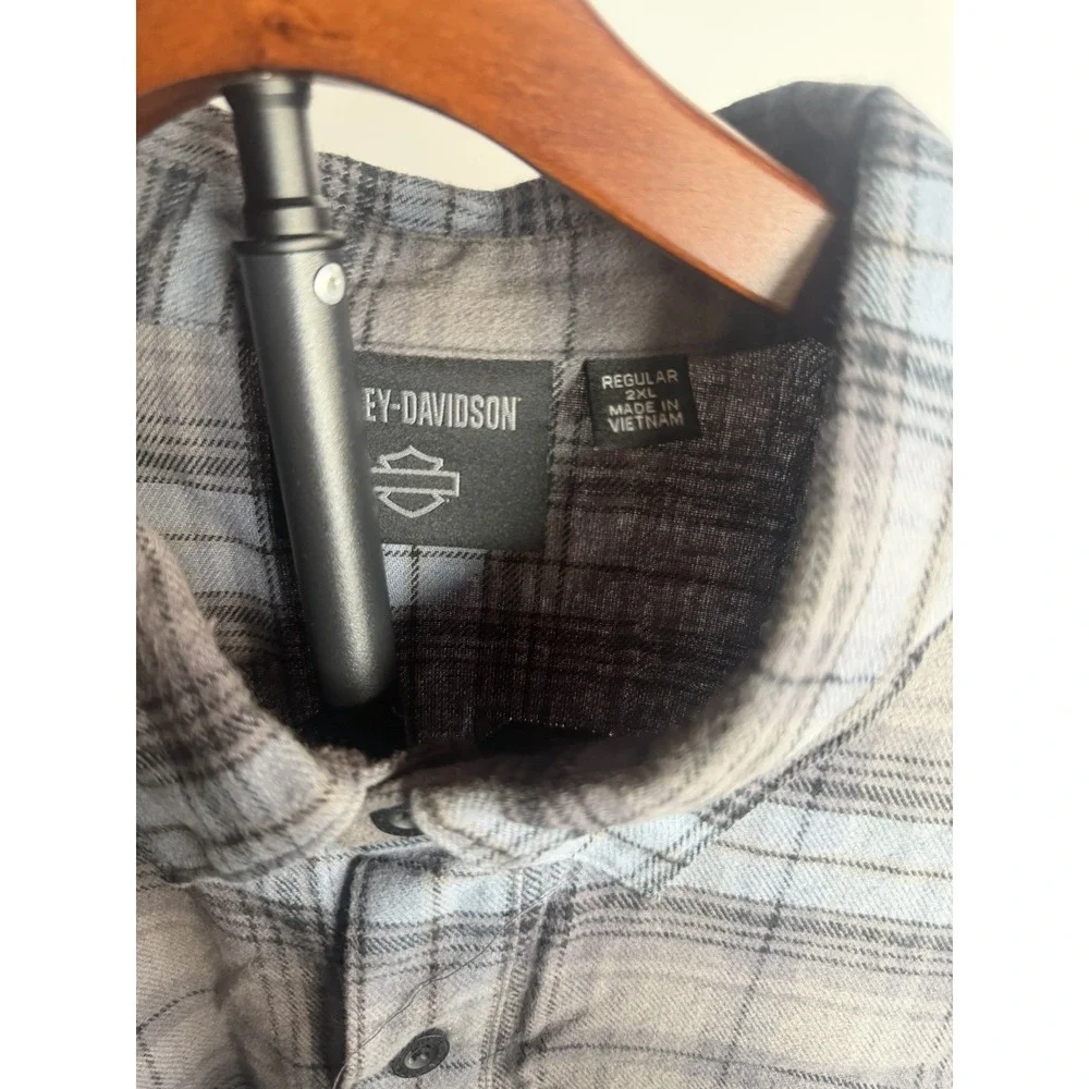 Long Sleeve Harley Davidson Flanel 2XL Garage Work Shirt
